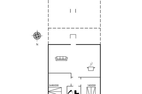 Foto 17 - Casa de 2 habitaciones en Vejers Strand con terraza