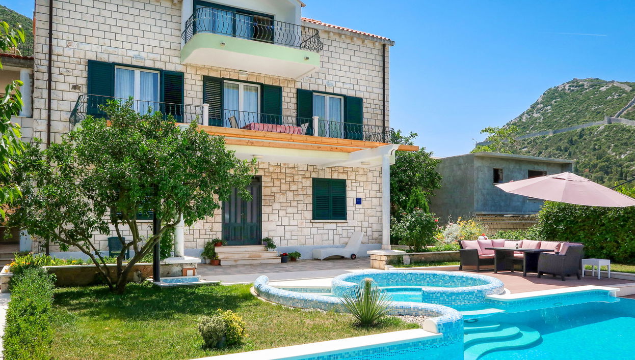 Apartment mit 2 Schlafzimmern in Ston mit schwimmbad und garten - Foto 1