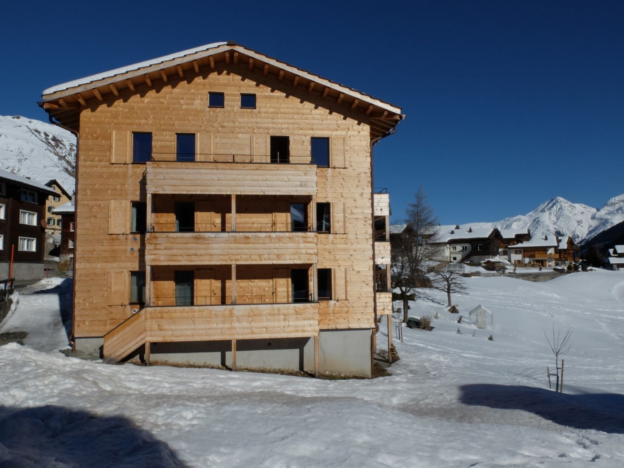 Foto 2 - Appartamento con 2 camere da letto a Tujetsch con vista sulle montagne