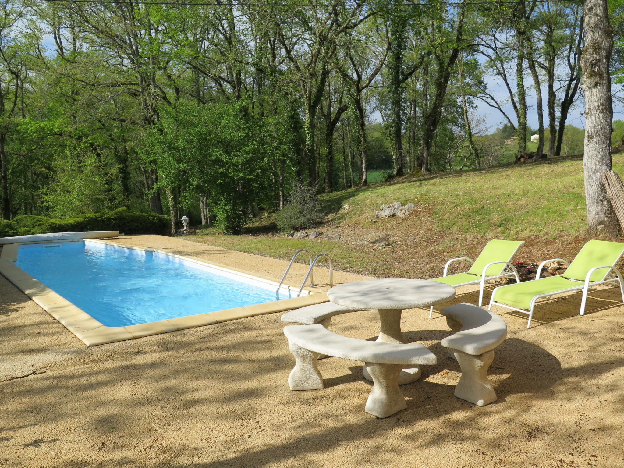 Foto 2 - Casa de 2 habitaciones en Blanquefort-sur-Briolance con piscina privada y terraza