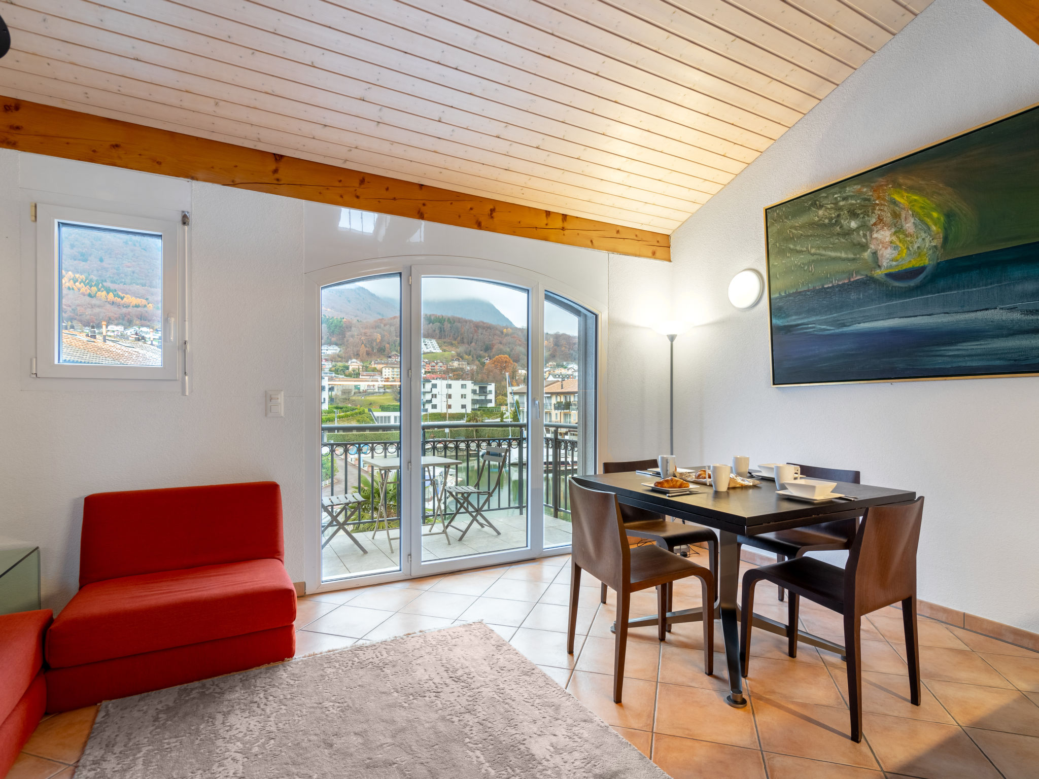 Foto 3 - Apartment mit 1 Schlafzimmer in Port-Valais mit blick auf die berge