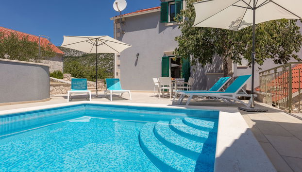 Casa con 4 camere da letto a Zagvozd con piscina privata e terrazza - Foto 4