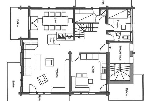 Foto 35 - Appartamento con 5 camere da letto a Saas-Almagell con giardino