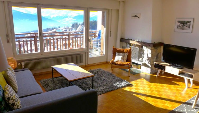 Foto 1 - Apartamento de 1 quarto em Crans-Montana com vista para a montanha