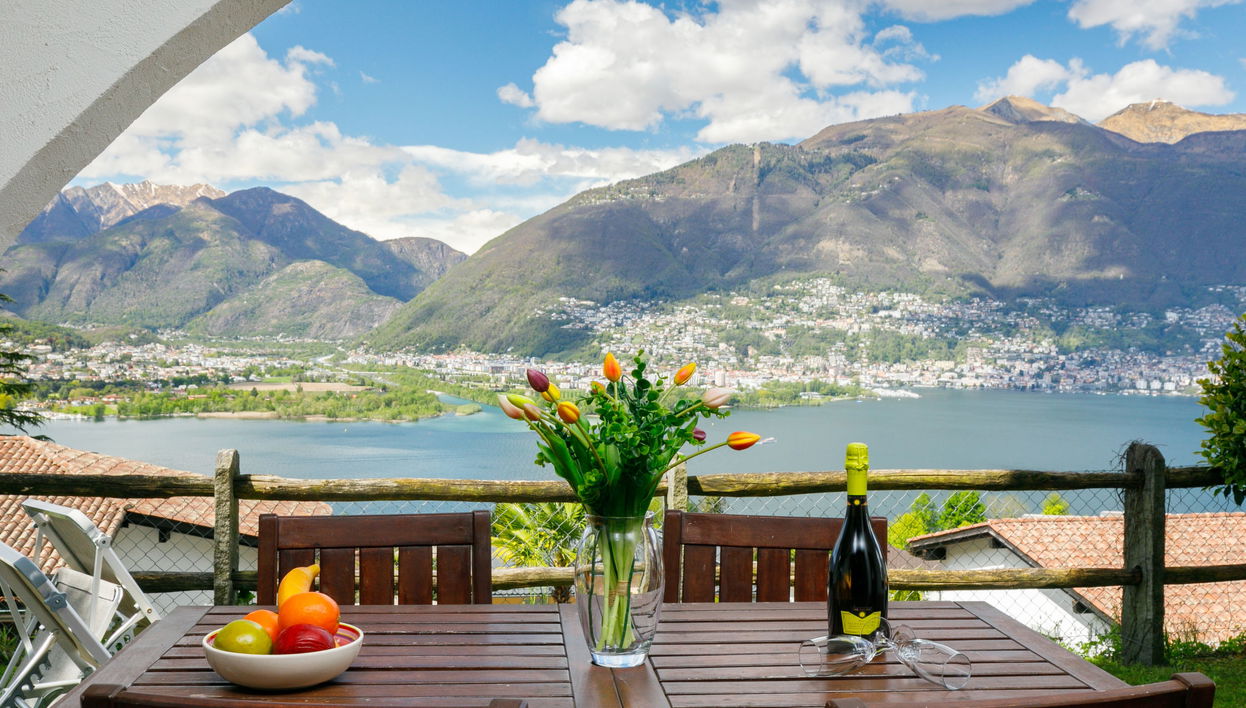 Apartment mit 2 Schlafzimmern in Gambarogno mit schwimmbad und garten - Foto 1