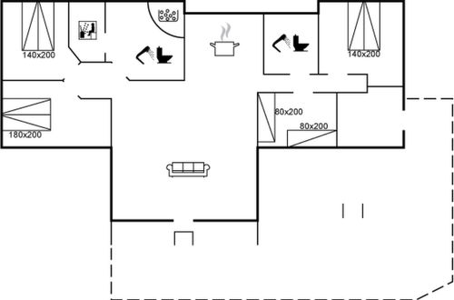 Foto 2 - Casa de 4 quartos em Løkken com terraço e sauna