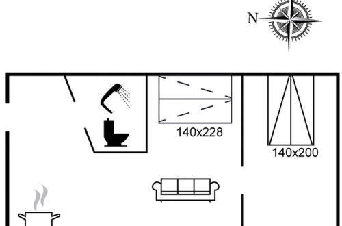 Foto 2 - Apartamento de 1 quarto em Løkken com sauna