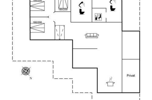 Foto 2 - Casa de 3 quartos em Vejers Strand com terraço e sauna
