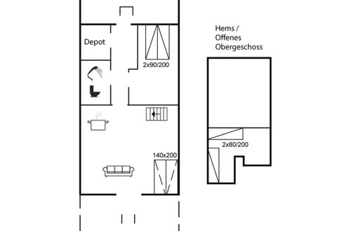 Foto 2 - Casa de 1 quarto em Sydals com terraço