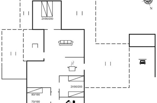Foto 2 - Casa de 3 quartos em Vejers Strand com terraço