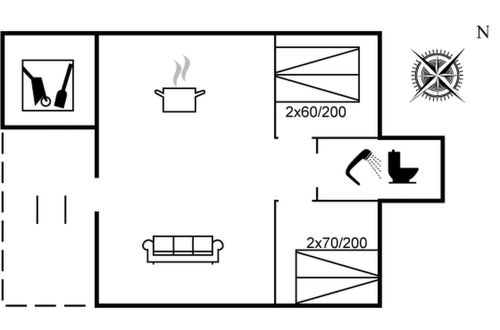 Foto 17 - Casa con 2 camere da letto a Vejers Strand con terrazza