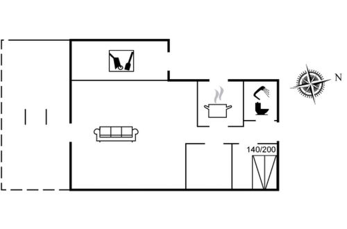 Foto 2 - Casa de 1 quarto em Løkken com terraço
