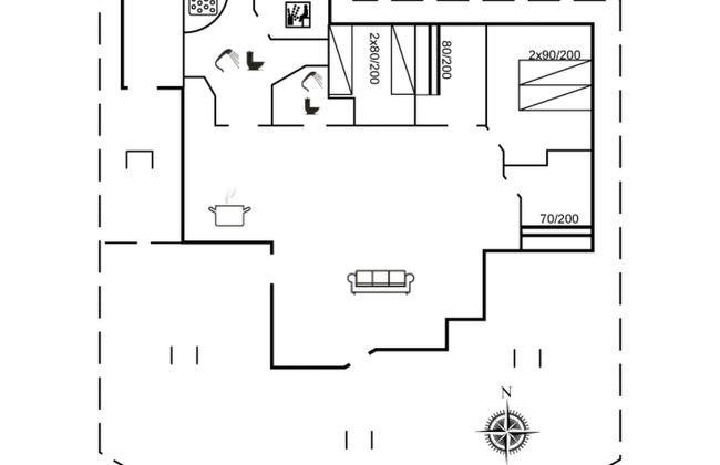 Casa de 4 quartos em Fjerritslev com terraço e sauna - Foto 1