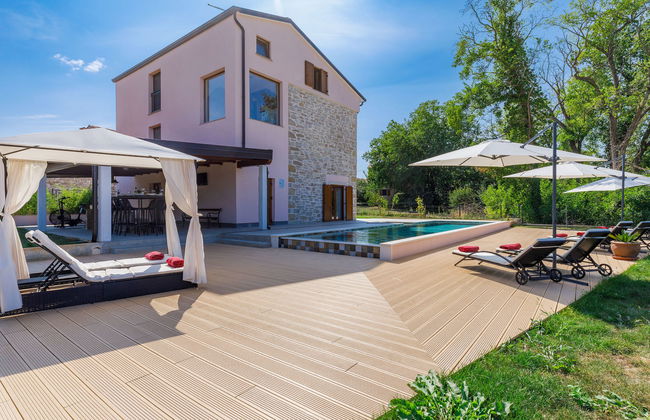 Casa de 5 quartos em Buje com piscina privada e jardim - Foto 31