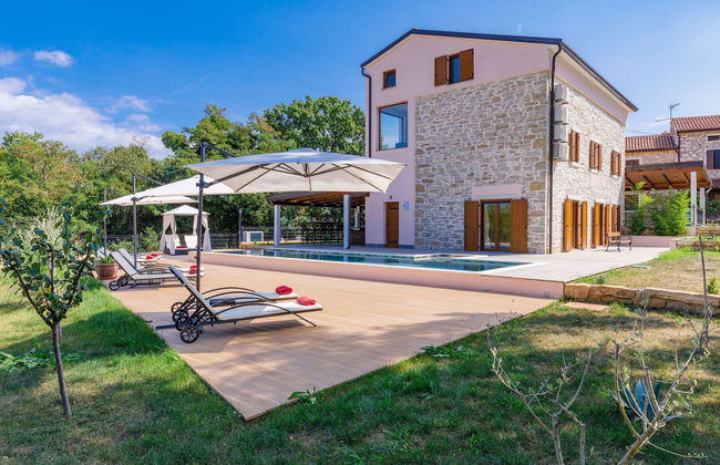 Casa de 5 quartos em Buje com piscina privada e jardim - Foto 35