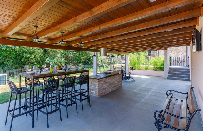Casa de 5 quartos em Buje com piscina privada e jardim - Foto 29