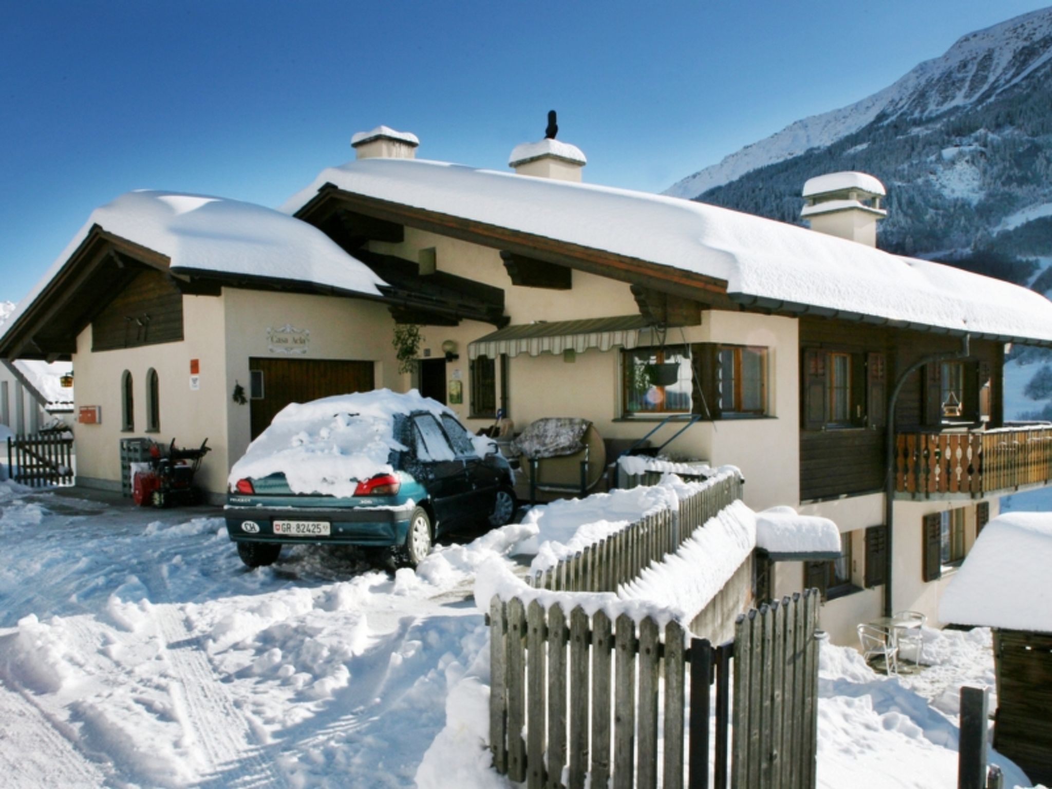 Foto 1 - Appartamento con 2 camere da letto a Disentis/Mustér con vista sulle montagne