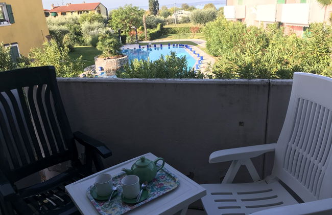 Apartamento de 2 quartos em Lazise com piscina e jardim - Foto 16