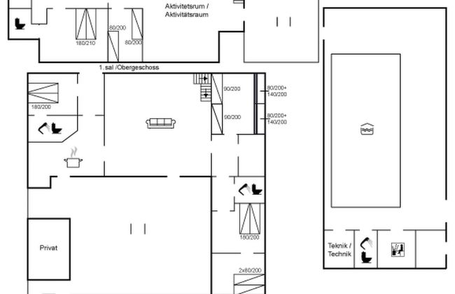 Casa de 6 quartos em Tranekær com piscina privada e terraço - Foto 35