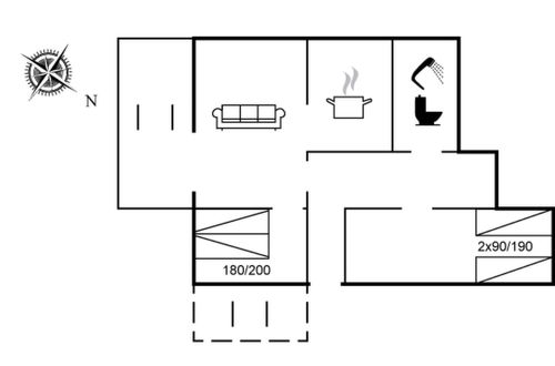 Foto 2 - Apartamento de 2 quartos em Allinge com terraço