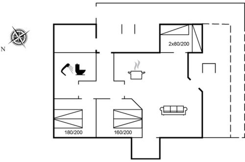 Foto 2 - Casa de 3 quartos em Løkken com terraço