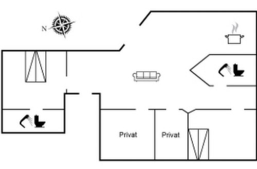 Foto 22 - Haus mit 2 Schlafzimmern in Blokhus mit terrasse