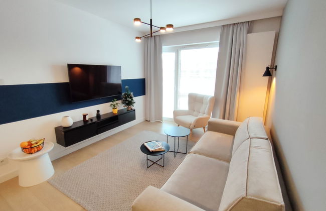 Apartamento de 1 quarto em Kołobrzeg com piscina e jardim - Foto 1