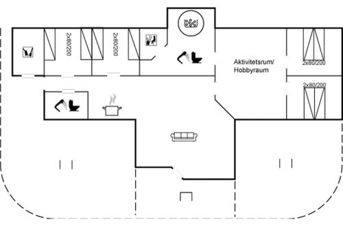 Foto 9 - Casa de 4 quartos em Løkken com terraço e sauna