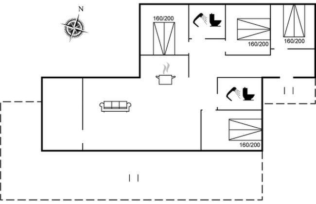 Maison de 4 chambres à Vejers Strand avec terrasse - Photo 1