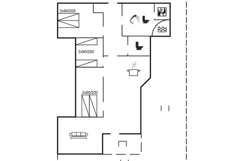Foto 2 - Casa de 3 quartos em Rømø com terraço e sauna