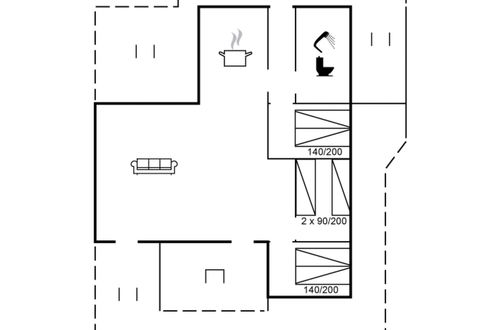 Foto 2 - Haus mit 3 Schlafzimmern in Vejers Strand mit terrasse