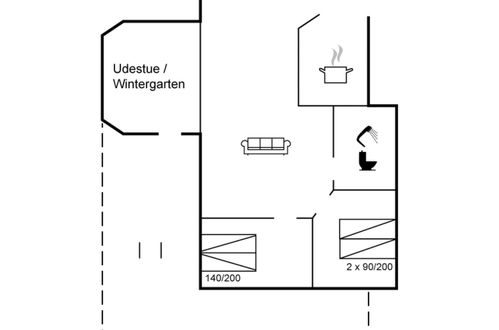 Foto 40 - Casa de 2 quartos em Gredstedbro com terraço