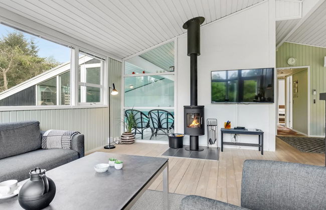 Casa de 3 quartos em Jerup com piscina privada e terraço - Foto 12