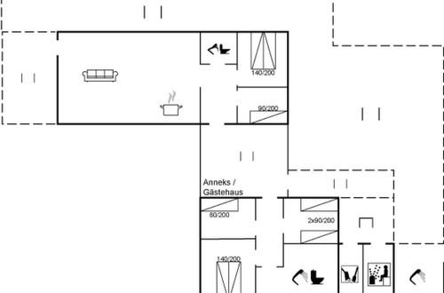 Foto 2 - Casa de 2 quartos em Pandrup com terraço e sauna