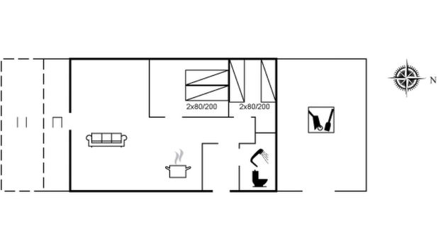 Haus mit 2 Schlafzimmern in Haarby mit terrasse - Foto 2
