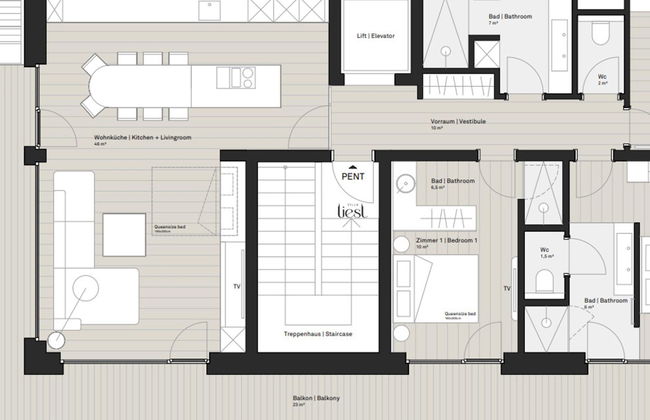 Apartamento de 4 quartos em Haus com terraço e sauna - Foto 8