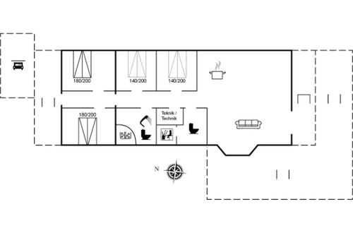 Photo 2 - Maison de 4 chambres à Løkken avec terrasse et sauna