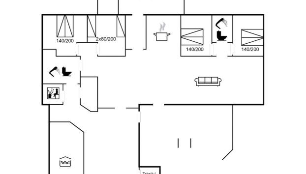 Casa de 4 quartos em Løkken com piscina privada e terraço - Foto 2