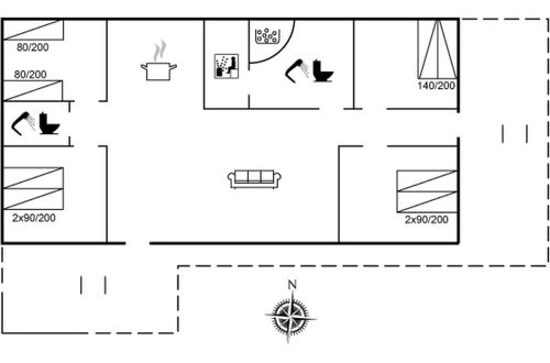 Foto 2 - Casa de 4 quartos em Løkken com terraço e sauna