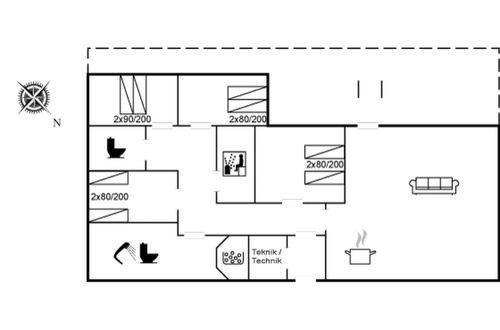 Foto 19 - Casa de 4 quartos em Rømø com terraço e sauna