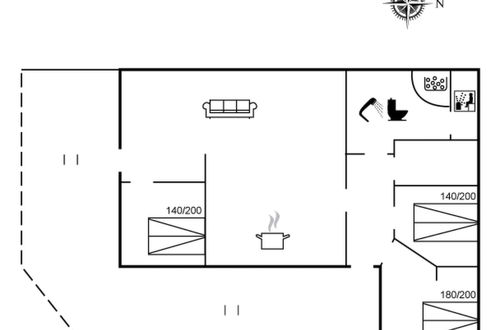 Foto 2 - Casa de 3 quartos em Hirtshals com terraço e sauna