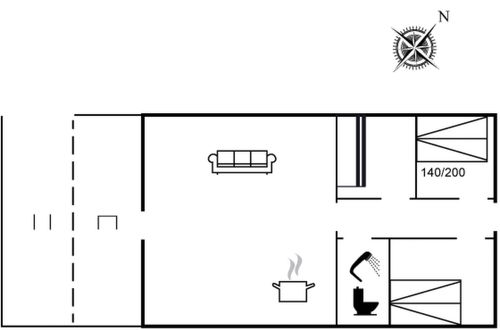 Foto 2 - Casa con 3 camere da letto a Hals con terrazza