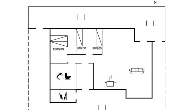 Casa de 2 quartos em Millinge com terraço - Foto 2
