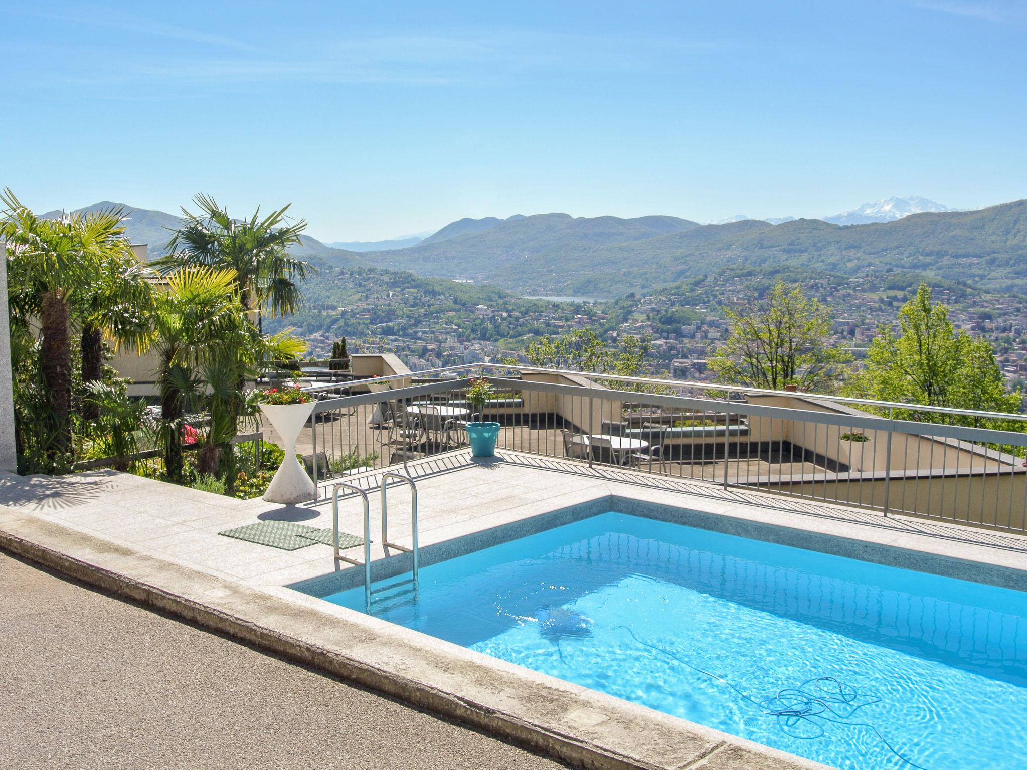 Foto 1 - Appartamento con 2 camere da letto a Lugano con piscina e vista sulle montagne