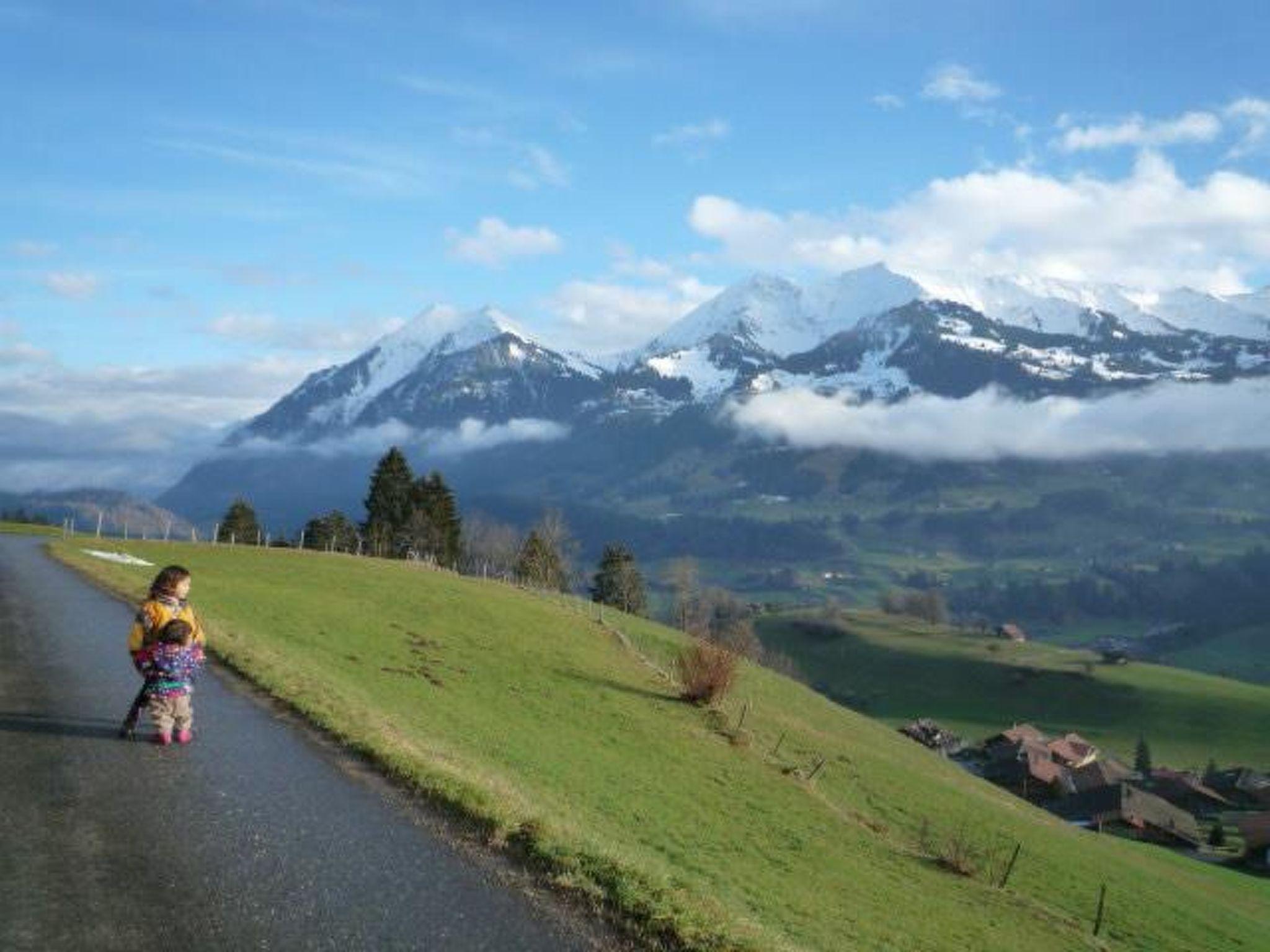 Foto 2 - Appartamento con 2 camere da letto a Erlenbach im Simmental con vista sulle montagne