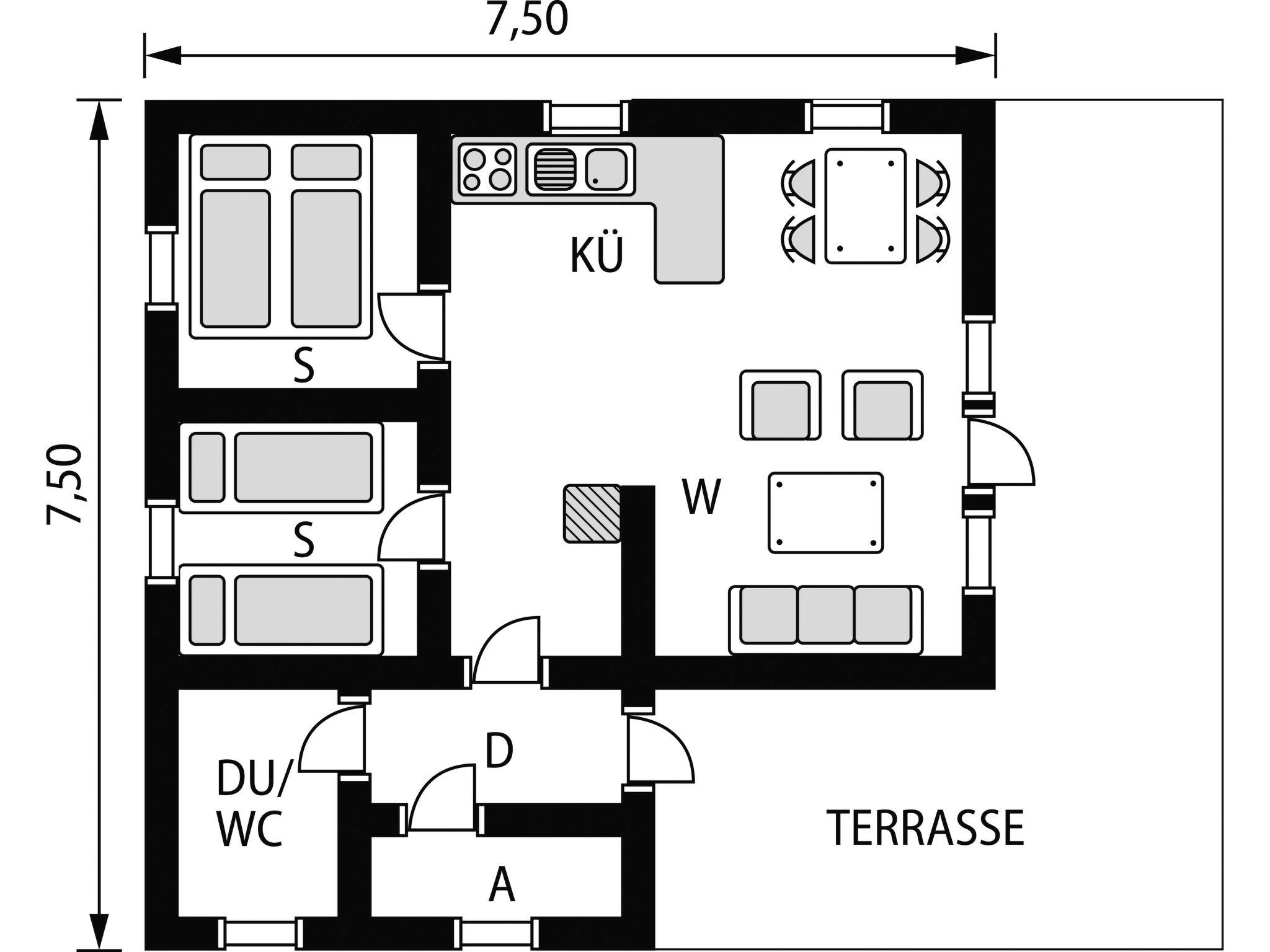 Foto 12 - Haus mit 2 Schlafzimmern in Dale mit garten und terrasse