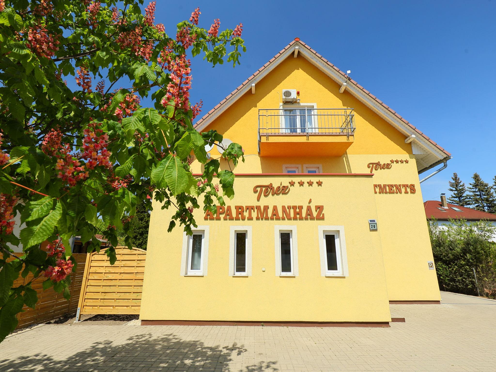 Foto 20 - Apartamento de 2 quartos em Balatonmáriafürdő com piscina e jardim