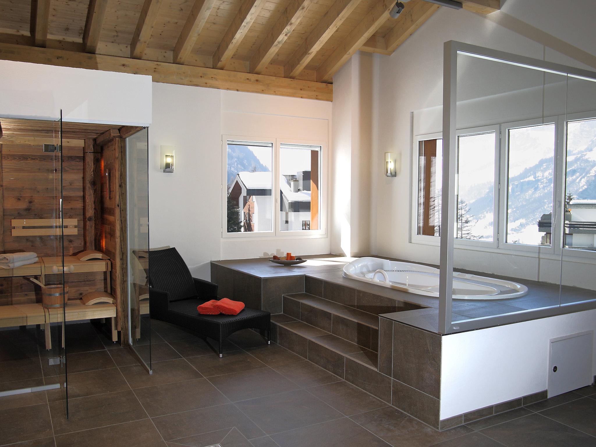 Foto 5 - Apartamento de 2 habitaciones en Leukerbad con sauna y vistas a la montaña