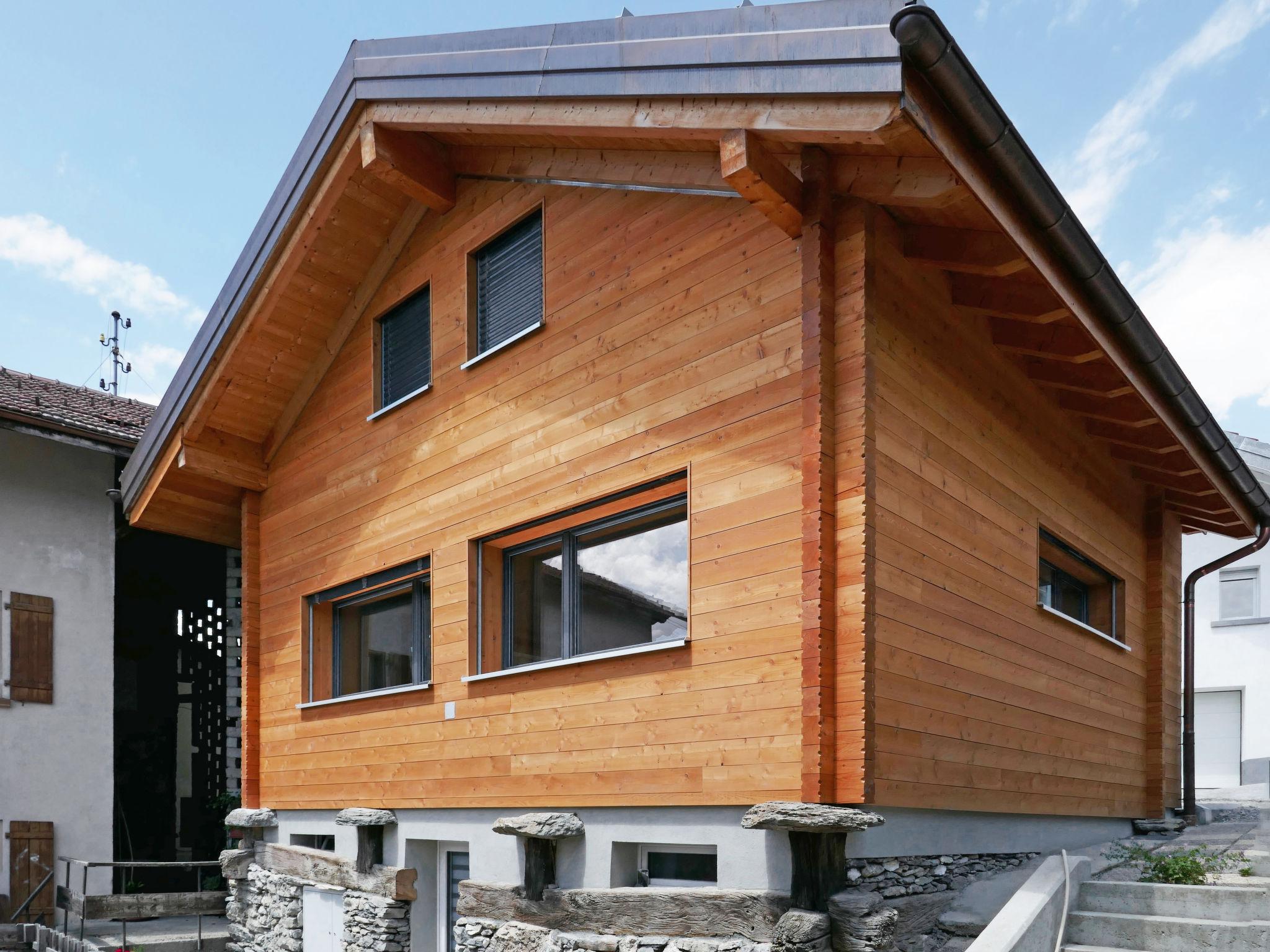 Foto 1 - Casa de 1 habitación en Savièse con terraza y vistas a la montaña