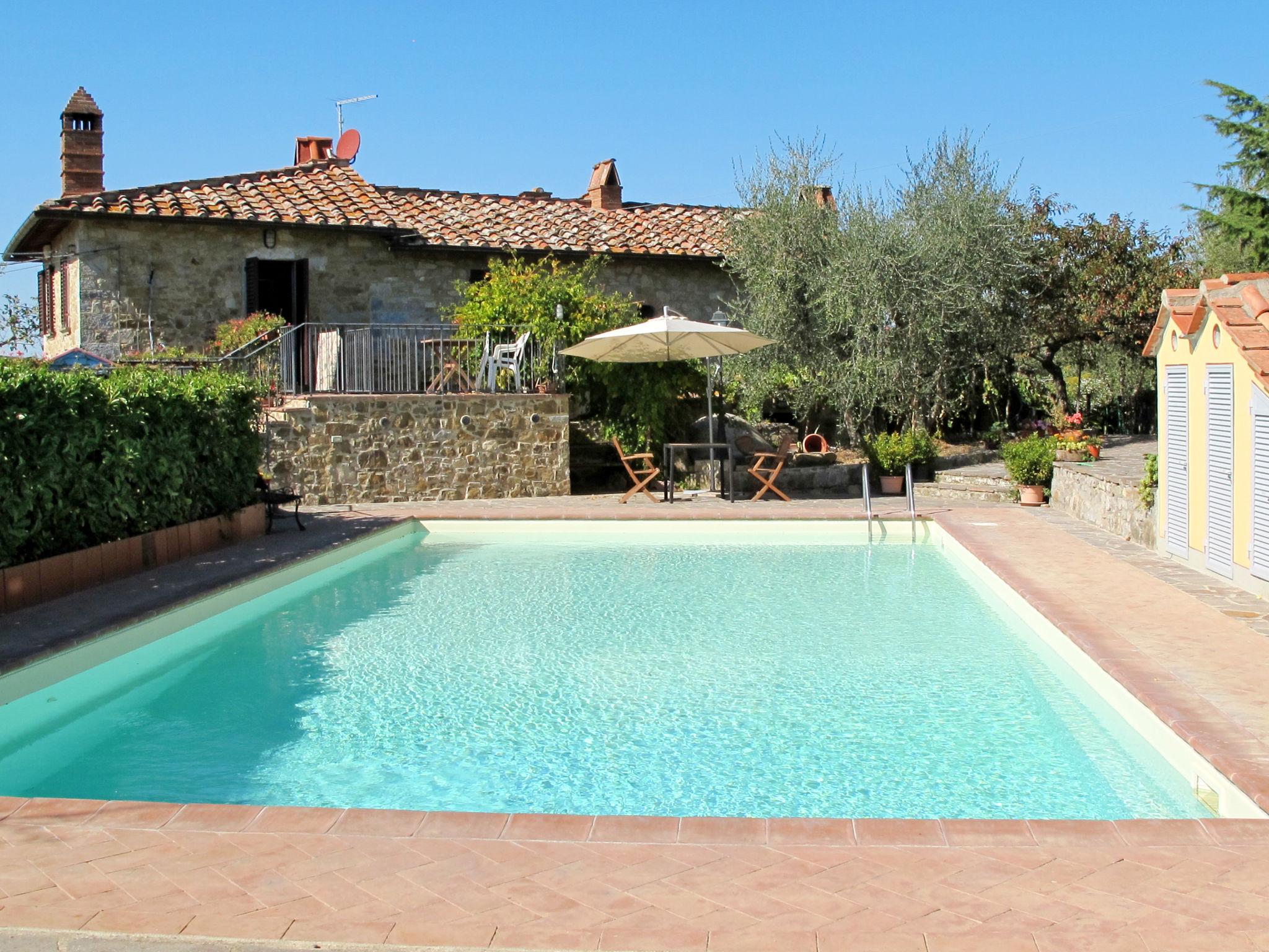 Foto 33 - Casa con 2 camere da letto a Gaiole in Chianti con piscina e giardino